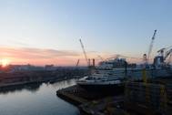 Nieuw Statendam, a new cruise ship under construction for Holland America Line brand at Fincantieri’s shipyard in Marghera, Venice. (Photo: Fincantieri)