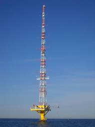 Offshore Met Mast: Image credit GL Garrad Hassan