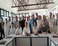 (Photo_Front line) Third right: Ms. Nona S. Ricafort PhD. Commissioner, Commission on Higher Education. Second right: Mr. Masaaki Nemoto Executive Officer, Mitsui O.S.K. Lines, Ltd. Third left: Mr. Eduardo U. Manese Chairman of the Board, Magsaysay Maritime Corporation