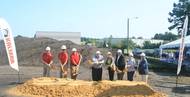 In the picture (left to right): Robert Hildebrecht (Kalmar), Steve Cianci (Kalmar), Chris Booth (Kalmar), Mayor Keith Summey (City of North Charleston), Lynn Blanton (Landmark Enterprises), Eugene Blanton (Landmark Enterprises), Councilwoman Rhonda Jerome (City of North Charleston), Jason Ward (Landmark Enterprises). Photo: Kalmar