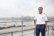 Pinky Zungu has again made history with her appointment as Transnet National Ports Authority’s first black female Deputy Harbor Master – Nautical for the Port of Durban. (Photo: Philip Wilson)