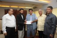 NUSI presents Cheque for the Relief of flood affected brothers and sisters in Jammu & Kashmir