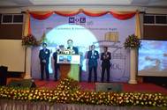 MOL President Koichi Muto making a speech