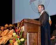 HII President and CEO Mike Petters addresses An Achievable Dream’s 2014 graduating class. (Photo courtesy of Helen’s Place Photography)