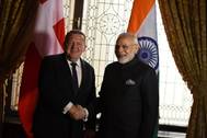 Prime Minister of Denmark Lars Løkke Rasmussen and Indian Prime Minister Narendra Modi. Photo: PIB