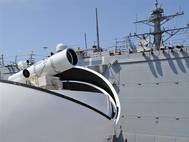 Prototype Laser Weapon on US Warship: Photo credit USN