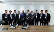 Representatives from Steelhead LNG, Huu-ay-aht First Nations, Hyundai Heavy Industries and the B.C. Provincial government at Gastech 2018 in Barcelona, Spain. (Photo: Steelhead LNG)