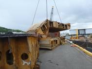 Resolve Marine Group Crews Offload Final Section: Photo credit USCG