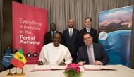 Left to right: Aboucacar Sedikh Beye, CEO of the port of Dakar – Kristof Waterschoot, managing director of PAI/APEC (subsidiaries of the port of Antwerp). Photo: Port of Antwerp