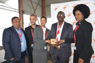 Left to right: Executive Manager for TNPA Dredging Services, Carl Gabriel; GM of Tide Marine Shipyard, Fabian Crocker; Director and Head of Supplier Development of Tide Marine Shipyard, Taneal Crocker; TNPA GM: Infrastructure & Port Planning, Hamilton Nxumalo; and TNPA Chief Operating Officer, Phyllis Difeto (Photo: TNPA)