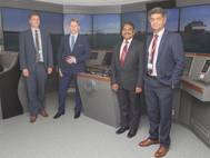 Left to right: Lars Lippuner, Head of Commercial Operations, Warsash School of Maritime Science and Engineering; Alex Ponomarev, Area Sales Manager, Wärtsilä; Muhammad Shafique, Senior Lecturer, Warsash School of Maritime Science and Engineering; Syamantak Bhattacharya, Dean, Warsash School of Maritime Science and Engineering (Photo: Wärtsilä)