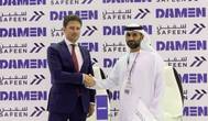 From left to right: Pascal Slingerland (Regional Sales Director, Damen Shipyards Group), Captain Adil Ahmed Banihammad (Chief Marine Services Officer, Safeen). Photo: Damen Shipyards Group