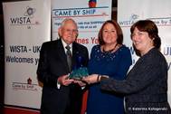 From left to right: William O’Neil, former Secretary-General of the IMO, Angie Redhead, Cruise and Operations Manager of Liverpool Cruise Terminal, and Sue Terpilowski OBE, Managing Director of Image Line Communications and Acting President of WISTA-UK