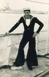 Robert Griffin on board HMS Meon (Photo: Sailors' Society)