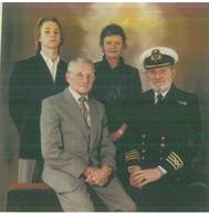 L-R Roderick Davis, son, Thelma Davis, wife, Reginald Bowker, father in law, Captain Roy Davis