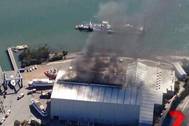 The Royal Australian Navy patrol boat HMAS Bundaberg caught fire while undergoing maintenance in August (Photo courtesy of the Royal Australian Navy)