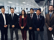 Rupert Lawson, Head of Tankers – Partner; Oliver Rae, Senior Suezmax Broker; Marialiki Christopoulou, Suezmax Broker; Ali Kader, Suezmax Broker; Dean Abrahams, Senior Suezmax Broker; Robert Boles, Global Suezmax Head (Photo: SSY)