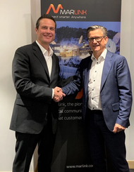 L-R: Samer Halawi, Intelsat’s Executive Vice President, Chief Commercial Officer and Erik Ceuppens, Chief Executive Officer, Marlink Group. (Photo: Marlink)