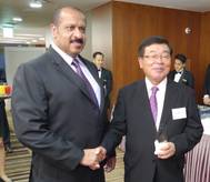 Sheikh Talal Al-Khaled Al-Ahmad Al-Sabah, Chief Executive Officer of KOTC (left), with Noboru Ueda, Chairman and President of ClassNK