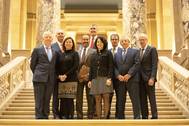 Stakeholders met with Minnesota Department of Transportation (MnDOT) officials, Deputy Commissioner Susan Mulvihill, Deputy Commissioner Scott Peterson, and Bill Gardner, Director of Freight, Railroads & Waterways Department of Transportation.