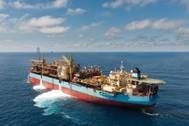 Safe stroll: crew aboard the Maersk Peregrino FPSO off Brazil (and above) Photo: Oeyvind Hagen Statoil