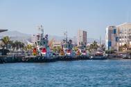 Three tugboats of the Boluda Towage and Salvage fleet in the port of Las Palmas, where the VB TAMARAN will be added once painting is completed. Image: Boluda Corporación Marítima