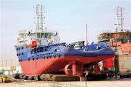 Topaz Dignity on Slipway: Photo credit MAN Diesel & Turbo