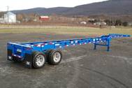 A typical, well-maintained intermodal chassis. (CREDIT: TRAC)