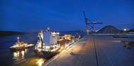 Unifeeder containership SCA Tunadal is the first to call at Stockholm Norvik Port (Photo: Stockholm Norvik Port)