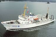 Using state-of-the-art echo sounding technology, NOAA Ship Fairweather is detecting navigational dangers in critical Arctic waterways. (Photo courtesy NOAA)