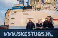 The Venus crew: (left to right) Niels Segelen, Auke de Haan and Wilco Wittekoek (Photo: Damen)