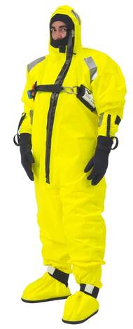VIKINGs multi-layer flagship immersion suit in 'hi vis' yellow approved without a lifejacke
