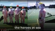 “Weathering the Storm” salutes heroes of the sea in turbulent times. Image: Clip from Weathering the Storm video.