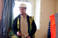 Wojciech Holub AoS port chaplain in Tilbury Docks (Photo: AoS)