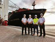 Wärtsilä Voyage and Tanger Med enable first real-life digital port call for Hapag-Lloyd vessel. Container ship Kobe Express pictured. © Tanger Med