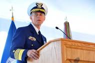 Adm. Paul Zukunft speaks during a change of command ceremony at Coast Guard Headquarters in Washington May 30, 2014. Zukunft relieved Adm. Bob Papp to become the 25th commandant of the Coast Guard. (U.S. Coast Guard photo by Petty Officer 2nd Class Patrick