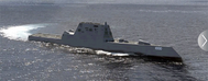 DDG 1000 Zumwalt-class Destroyer: Image credit USN