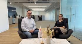 Pictured are the Managing Directors of Anschuetz USA, Matthias Büscher and Johanna Büscher in the new office.
