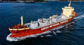 The new methanol-powered cement carrier is designed to cut emissions by 80%, according to Heidelberg Materials. Image courtesy Heidelberg Materials