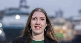 Port of Aberdeen’s new Non-Executive Member, Sarah Downs, pictured at North Harbour. © Port of Aberdeen