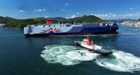 MOL's dual-fuel ro/pax Sunflower Pirka has a carbon footprint 35% lower than that of her predecessor.
Image courtesy MOL