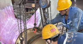 Eco Boos Cap being retrofitted in China. © EcoNavis