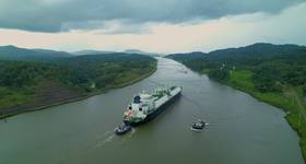 Escorted cargo ship travels between two oceans through Panama Canal waterway
Copyright helivideo/AdobeStock