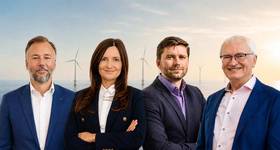 From left to right: Dr. Benjamin Vordemfelde (Chief Executive Officer), Natalia Kress (Chief Commercial Officer), Sebastian Zaitz (Chief Operating Officer) and Jan Boje Steffens (Managing Director until June 2026). © SeaRenergy Offshore Holding