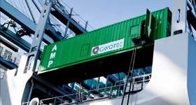 Cavotec´s PowerFit is a containerized ship-mounted cable management system. © Cavotec