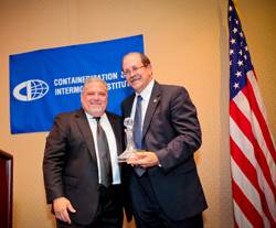 Allen Clifford (left) with Connie Award recipient Richard Steinke (right), Executive Director Port of Long Beach