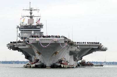 USS Enterprise Arrives Norfolk Navy Base: Photo credit USN