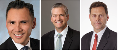 From left: Dr. Noel Hacegaba, Port of Long Beach; Gregory Tuthill, SeaCube Container Leasing;
Michael Wilson, Consolidated Chassis Management