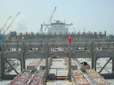 The MacGregor cargo handling solution for container vessels will ensure that Hapag Lloyd will get most cargo efficient containerships of its size in world, optimised for the actual operation conditions. Photo MacGregor