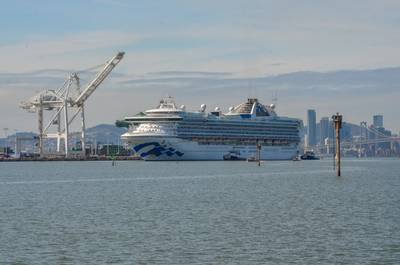 File photo: The coronavirus-hit Grand Princess arrives to the Port of Oakland in March (Photo: Port of Oakland)